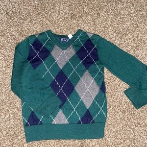 Plaid Green/Blue Sweater 3T